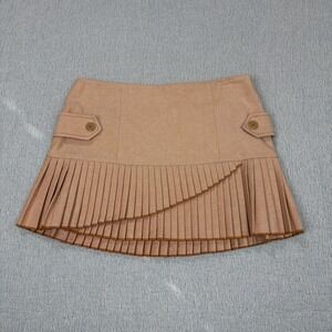 DEVELOPMENT by  PHILLIP LIM Orange Accordion Pleated Mini Skirt